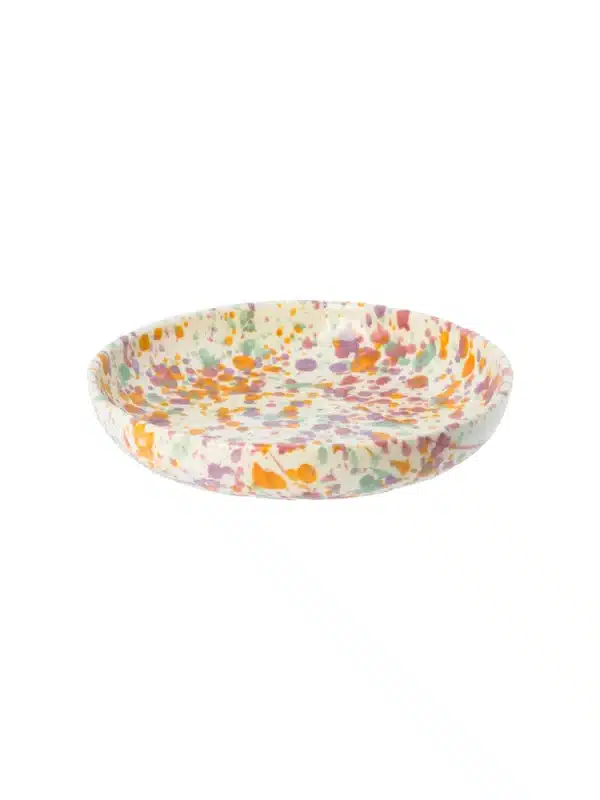 shallow pasta bowl, confetti farve rio, bolig indretning, familianna, remix by sofie, service, borddækning, keramik, håndlavet keramik, tallerken, skåle