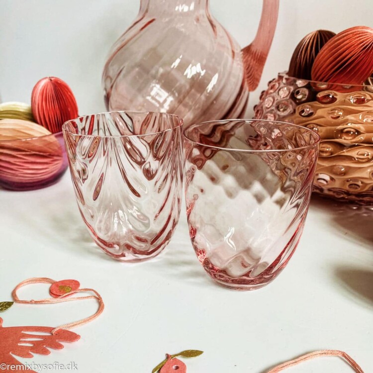 anna von lipa swirl glas i lyserød rosa