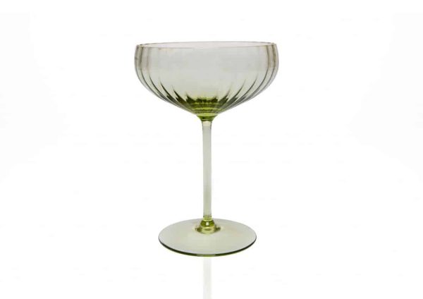 anna von lipa champagneglas i olivegreen