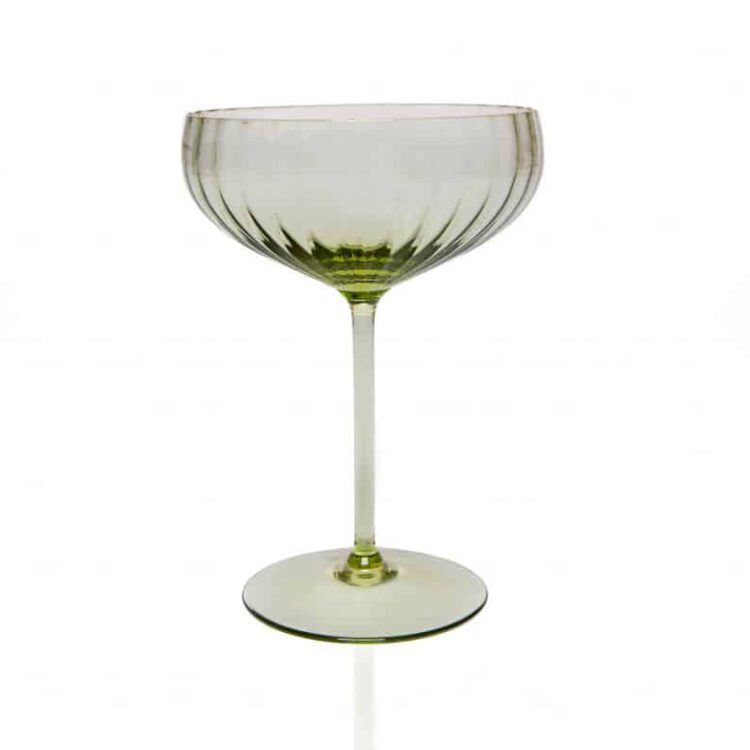 anna von lipa champagneglas i olivegreen