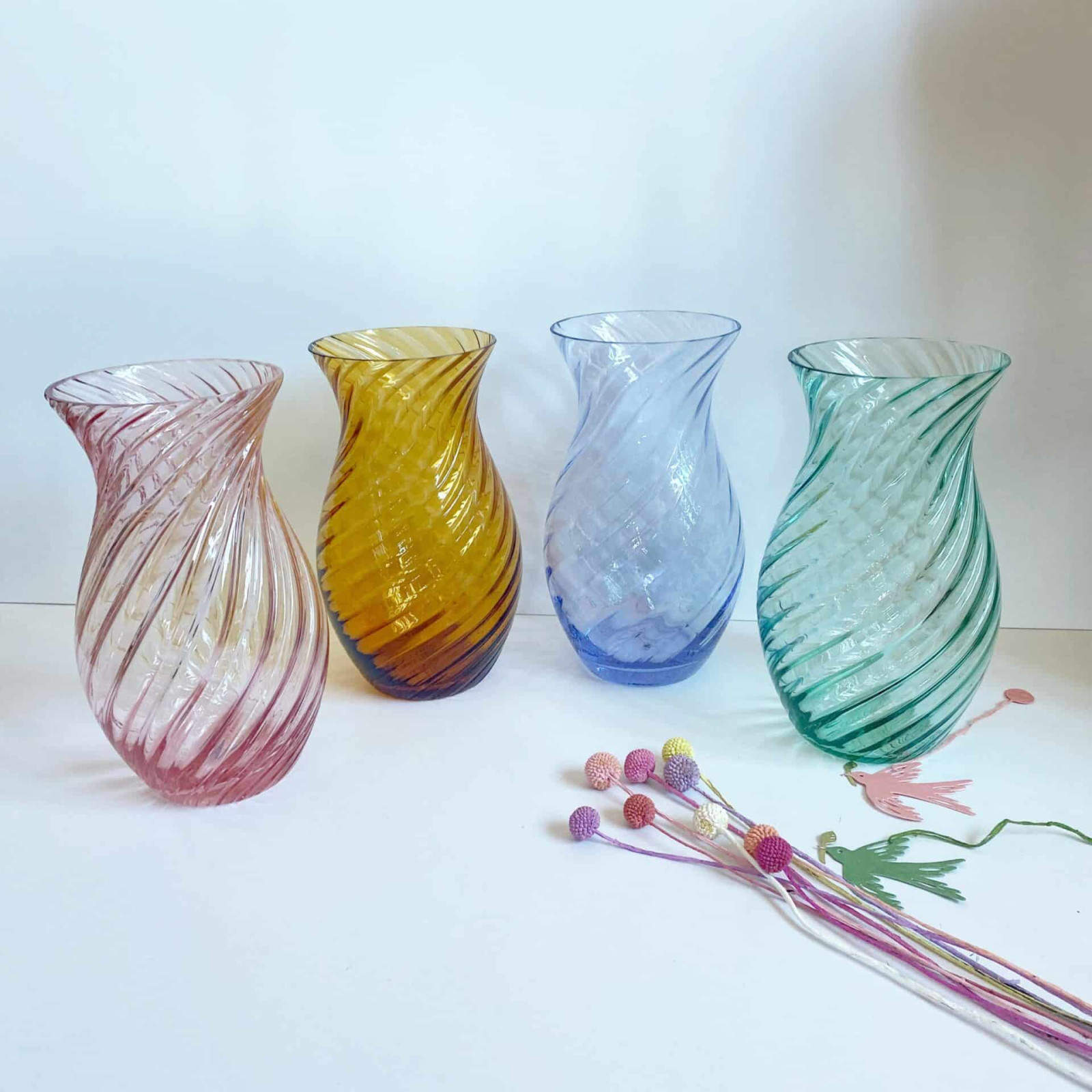 anna von lipa swirl vase oslo rosa lyserød