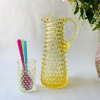 eiffiel kande i gul, høj kande i gul, anna von lipa kande, anna von liap glas, pindsvine kande høj, anne von lipa forhandler, remix by sofie, kander, glas kander, hobnail glass, pinapple glass,