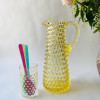 eiffiel kande i gul, høj kande i gul, anna von lipa kande, anna von liap glas, pindsvine kande høj, anne von lipa forhandler, remix by sofie, kander, glas kander, hobnail glass, pinapple glass,