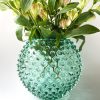 pindsvine vase 18 cm i beryl, anna von lipa vase, vase i pindsvine glas, mundblæst glas, hobnail glass, bohemian glass, remix by sofie, vase, blomstervase, vase fra Anna von Lipa, bordækning