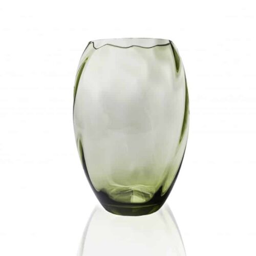 anna von lipa swirl elipse vase i olivegreen