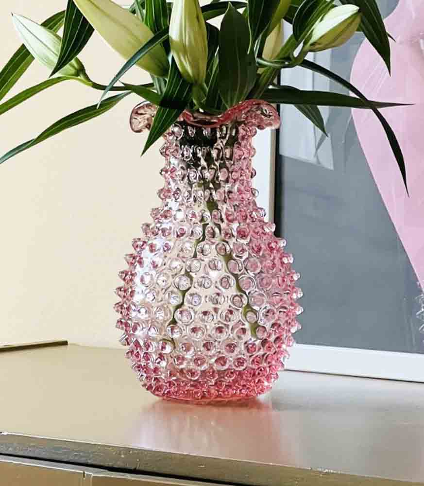 blonde vase, laze vase, anna von lipa, Remix by Sofie, anna von lipa glas, mundblæste glas, handblown glass, glas, farvede glas,