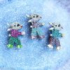 broche, broche i rhinsten, smykker, roche i vintage sten, rhinstensbroche, brooche