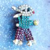 broche, broche i rhinsten, smykker, roche i vintage sten, rhinstensbroche, brooche