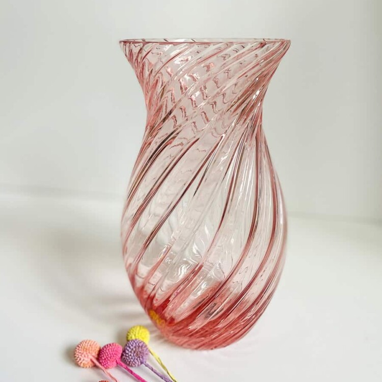 anna von lipa swirl vase oslo rosa lyserød