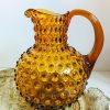 anna von lipa kande, anna von lipa pindsvine kande, pindsvinekande, pindsvinekande, pindsvine kande,hobnail jug, hobnailglass, pindsvineglas kandeKande i pindsvin 2 liter i mørk amber