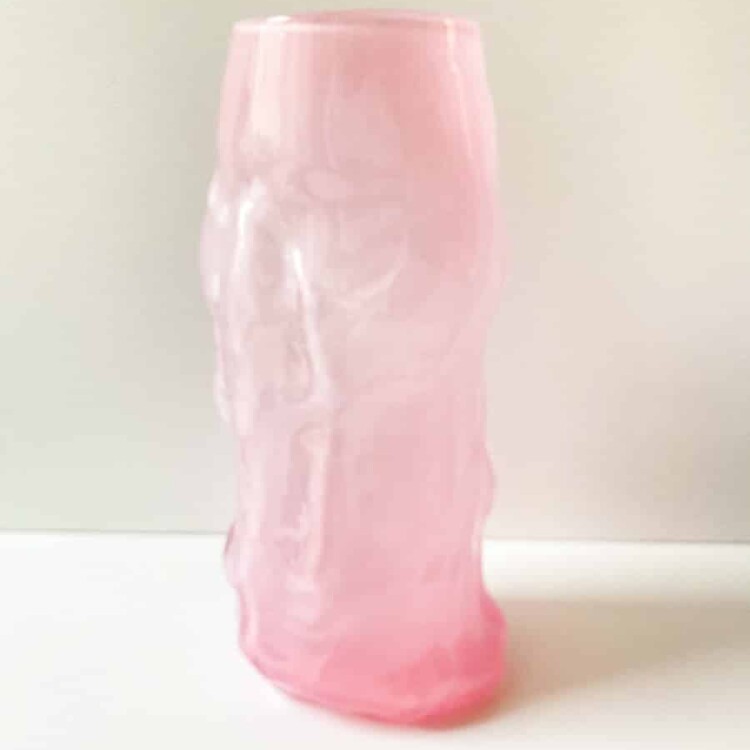 marie retpen vase, vaser, blomster vase, mundblæst glas, blomstervasemundblæst vase, krøl vase, vase i organisk form, krølvase, remix by sofie