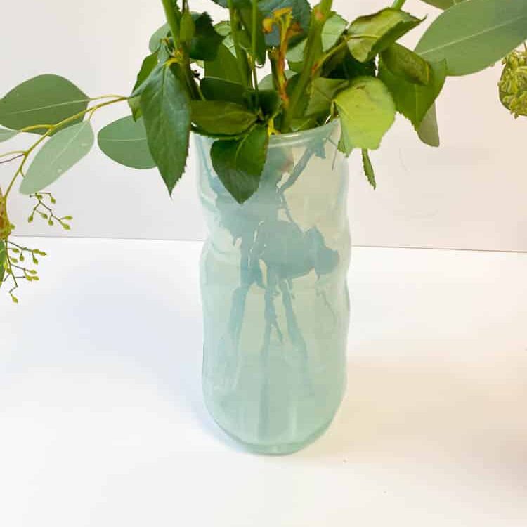 marie retpen vase, vaser, blomster vase, mundblæst glas, blomstervasemundblæst vase, krøl vase, vase i organisk form,