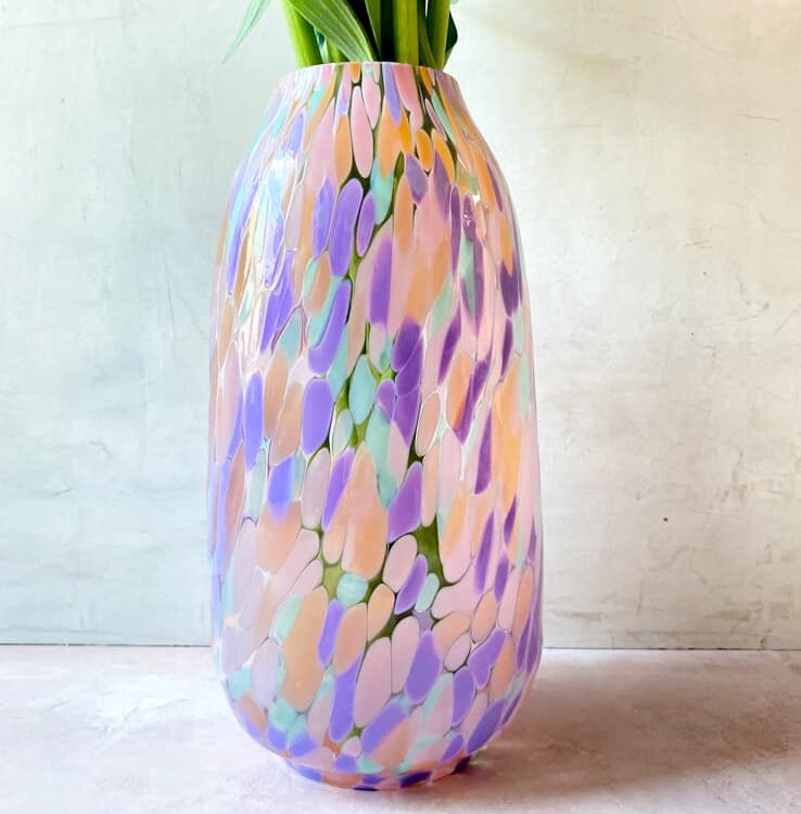 mundblæst confetti vase pastello - anna von lipa