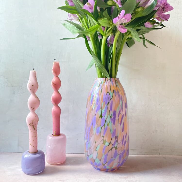 mundblæst confetti vase pastello - anna von lipa