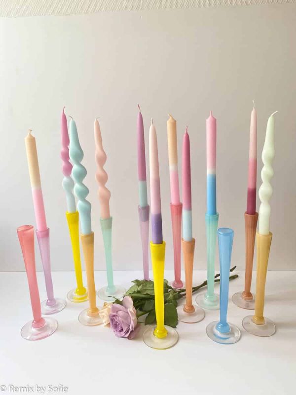 mundblæste lysestager, mundblæst glas, anne florh, mundblæste lysestager, lysestage, glaslysestage, candleholders, candle sticks, glas lysestag