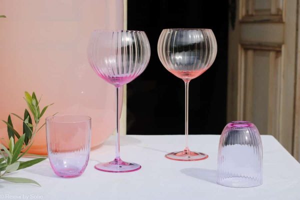 wineglass, handblown, lyserødt glas, remix by sofie,anna von lipa vinglas, rødvinglas, vinglas, mundblæst vinglas, vinglas, lyon vinglas