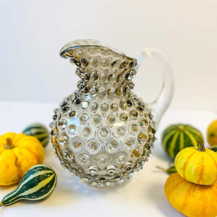 anna von lipa, pindsvineglas, pindsvine kande, pindsvinekande, 1 liter kande, anna von lipa kande, kande i pindsvineglas, vandkande, kande til vand, hobnail, jug