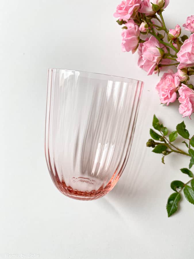 bambus glas i lyserød, rosa, olive glas, bambus glas, anna von lipa mix & match, swil glas, wawe glas, harlekin glas, tumbler, vand glas, drikkeglas, drinking glass, farvet glas, boliginteriør, borddækning, glas fra anna von lipa, anna von lipa forhandler, remix by sofie