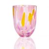 remix by sofie, splash citron og rosa, splash glas, anna von lipa, confetti glas, anna von lipa glas, splash glas, glas med opal pletter, bohemain glasses, mundblæste glas, handblown glasses, czech design, czech glasses