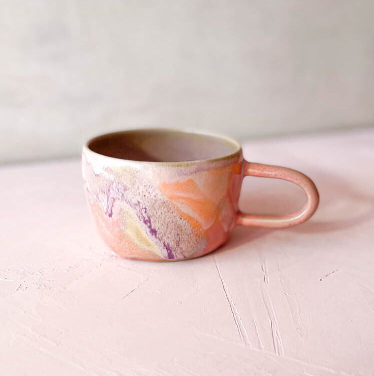 clay by Tina Marie, kop, kopmed hank, ceramic cup, coffee cup,, remix by sofie