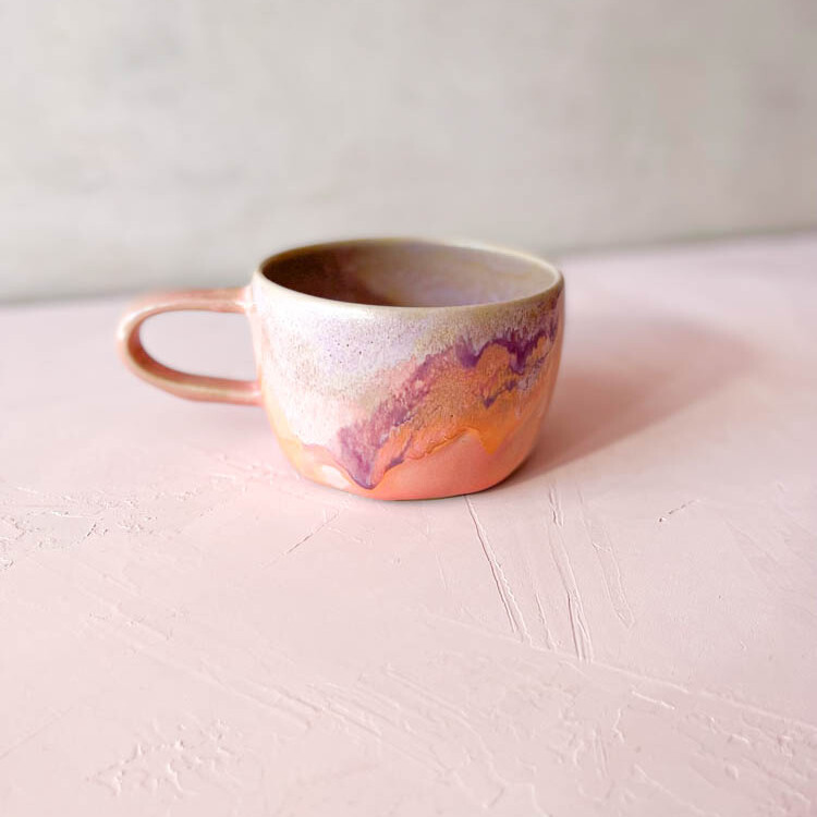 clay by Tina Marie, kop, kopmed hank, ceramic cup, coffee cup,, remix by sofie