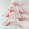 Champagneskål i pink med guld, champagneglas, glas med 24 karat guld, champagneskål, champagneglasses, remix by sofie, partyglasses,