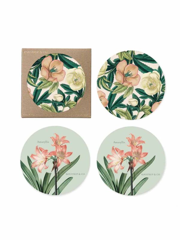 koustrup & co coasters med blomster