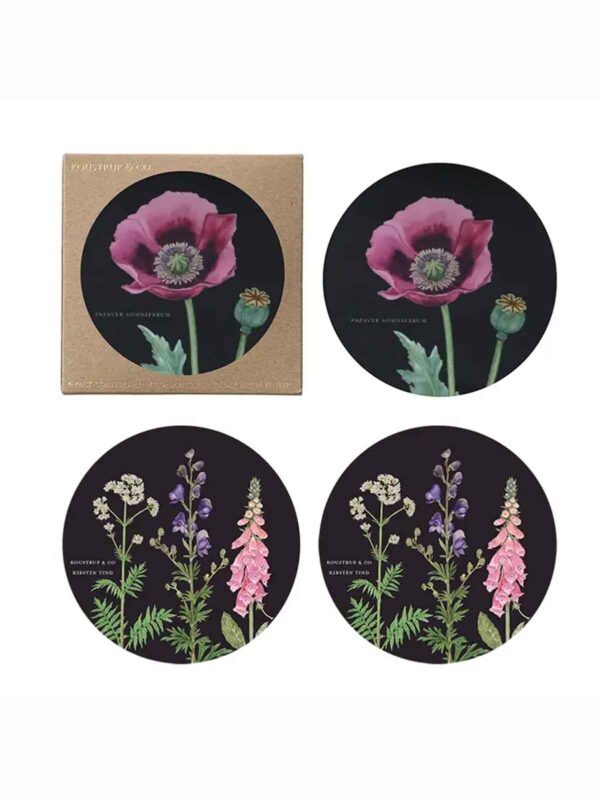 koustrup & co coasters med blomster