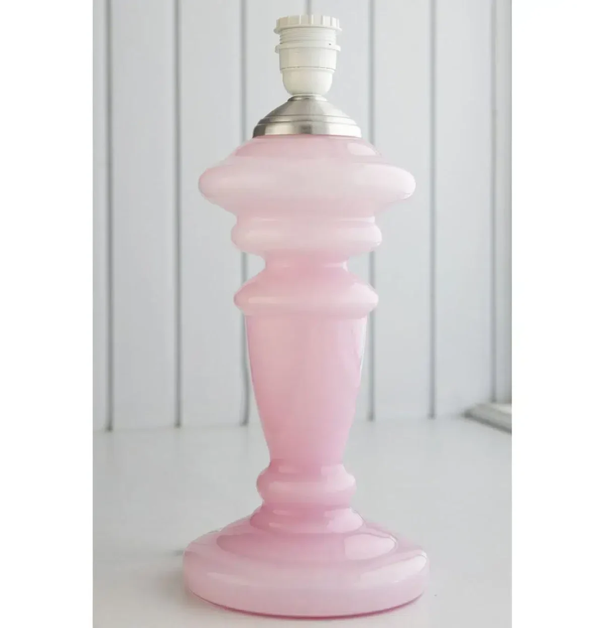 pink rose, remix by sofie, opalglas, opallampe, lampe, lampefod, rose lampe, rosa opal,