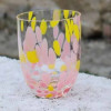 remix by sofie, splash citron og rosa, splash glas, anna von lipa, confetti glas, anna von lipa glas, splash glas, glas med opal pletter, bohemain glasses, mundblæste glas, handblown glasses, czech design, czech glasses