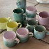 trine lise keramik, rillet kop, kop, hånddrejet kop, keramik kop, te kop, kaffe kop, latte kop, kop med hank, trine lise keramik, cappucino kop, stentøj kop, ceramic cup, mug,