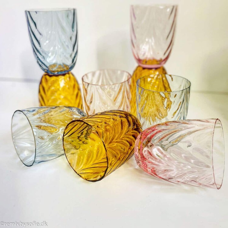 anna von lipa mix & match, swil glas, wawe glas, harlekin glas, tumbler, vand glas, drikkeglas, drinking glass