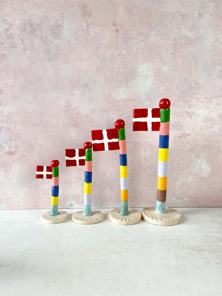 Fødselsdagsflag i keramik - flere størrelser - TheClayPlay