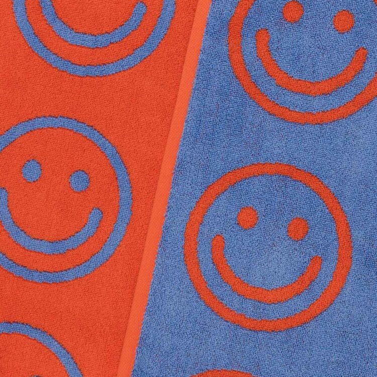 baggu håndklæde i økologisk bomuld med smileys