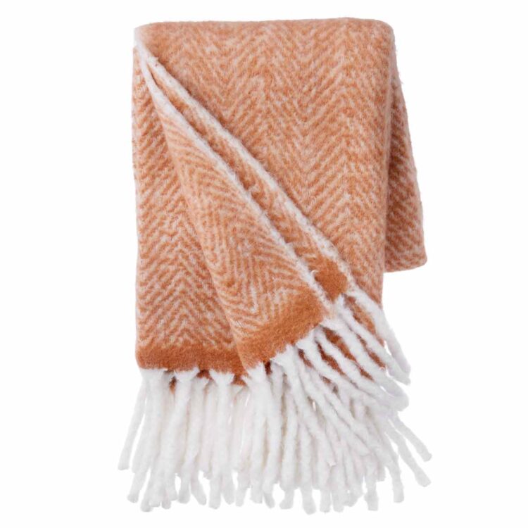 cozy living tæppe marthea throw terracotta