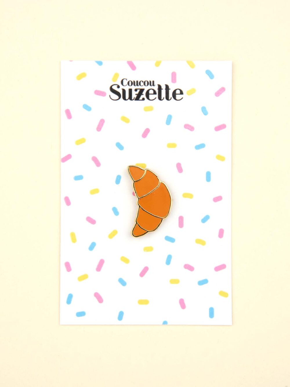 cou cou suzette pin med croissant - remix by sofie